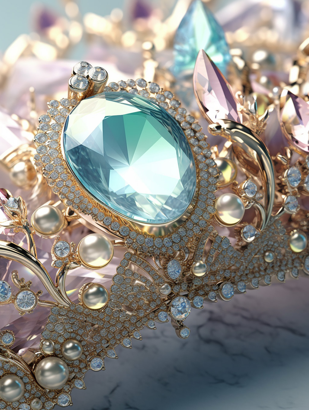 珠宝皇冠设计Midjourney关键词 - Ai宇宙吧--Ai宇宙吧-