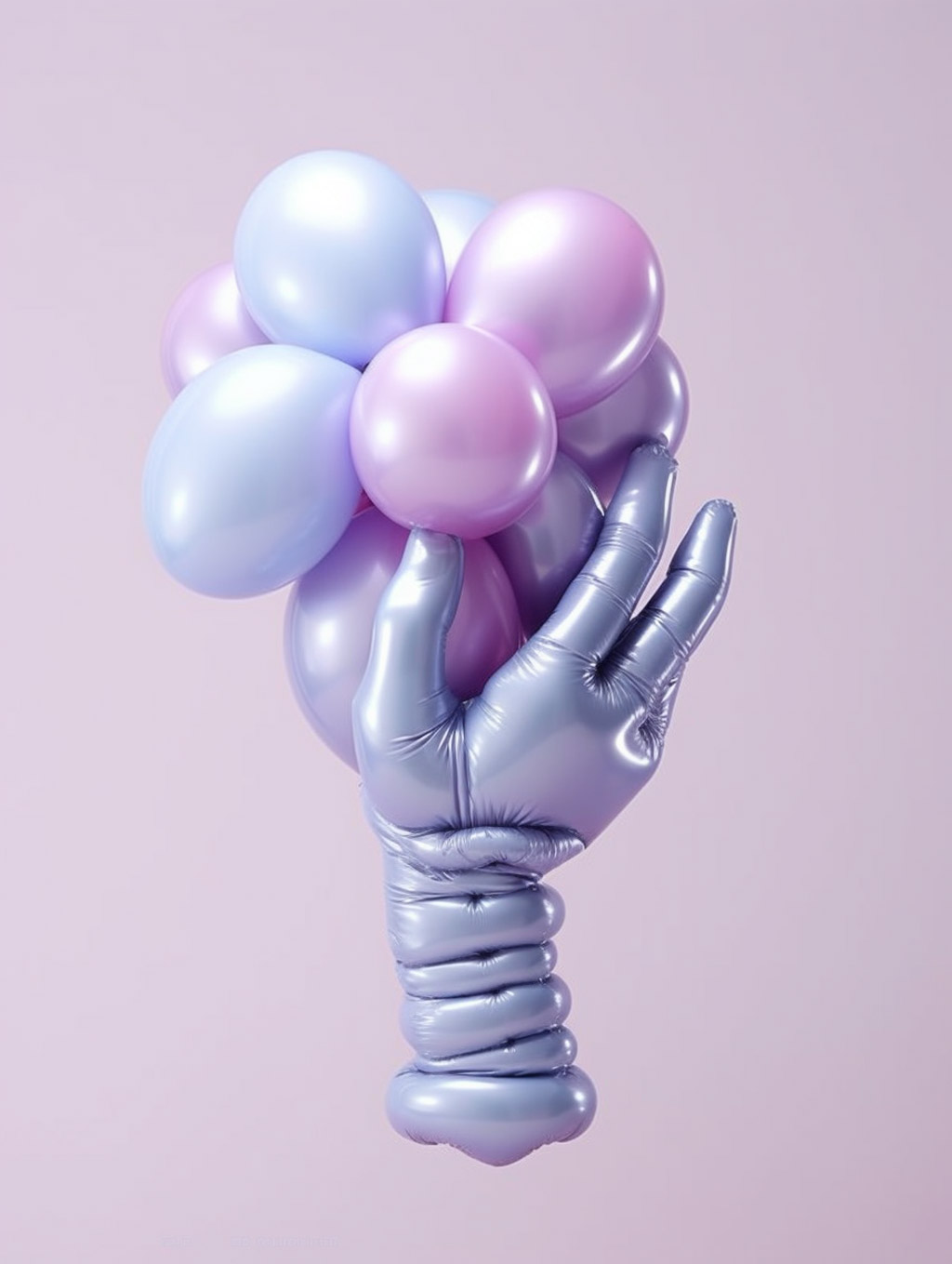 创意彩色手部气球Midjourney咒语 - Ai宇宙吧--Ai宇宙吧-