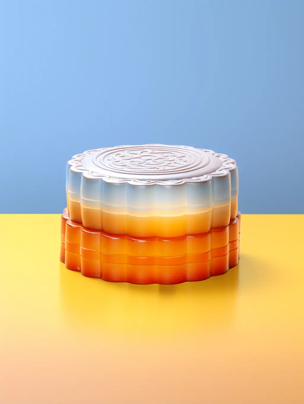 创意中国传统节日中秋节半透明玻璃月饼甜品美食模型midjourney关键词咒语分享 - Ai宇宙吧--Ai宇宙吧-