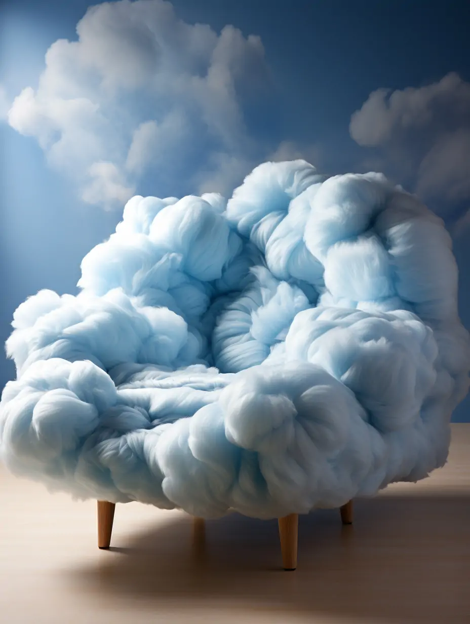 创意云沙发椅子棉花糖制作造型Midjourney关键词咒语 - Ai宇宙吧--Ai宇宙吧-