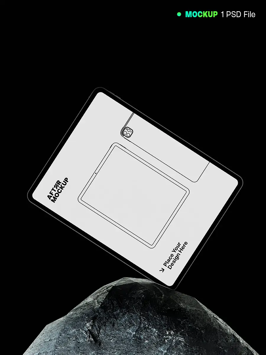 工业黑化风移动设备品牌VI应用屏幕iPad展示贴图样机psd设计素材03Mockup - Ai宇宙吧--Ai宇宙吧-