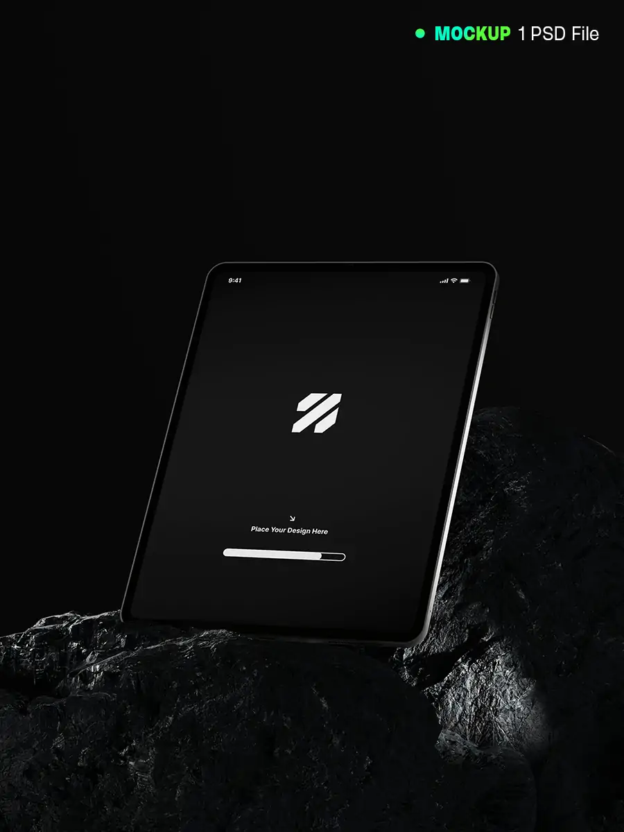 工业黑化风移动设备品牌VI应用屏幕iPad展示贴图样机psd设计素材12Mockup - Ai宇宙吧--Ai宇宙吧-