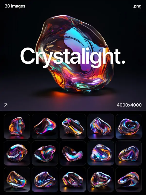 30张彩色水晶玻璃球体4K超清PNG素材 - Ai宇宙吧--Ai宇宙吧-