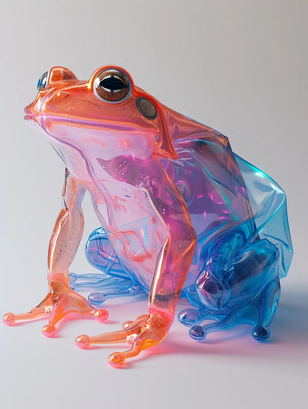充气塑料透明薄膜立体动物青蛙模型midjourney关键词提示词咒语 - Ai宇宙吧--Ai宇宙吧-
